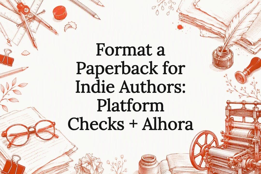 Format a Paperback for Indie Authors: Platform Checks + Alhora