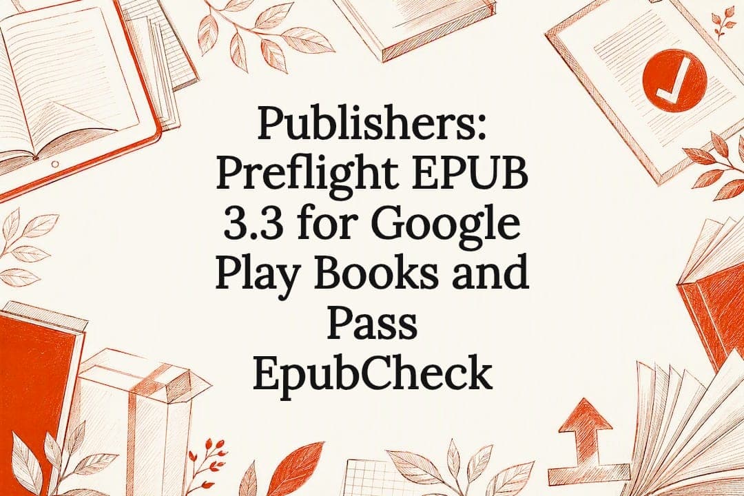 Publishers: Preflight EPUB 3.3 for Google Play Books and Pass EpubCheck