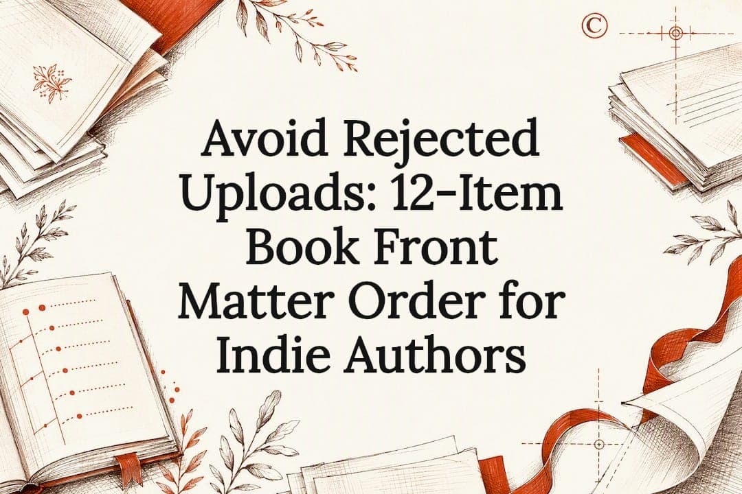 Avoid Rejected Uploads: 12-Item Book Front Matter Order for Indie Authors