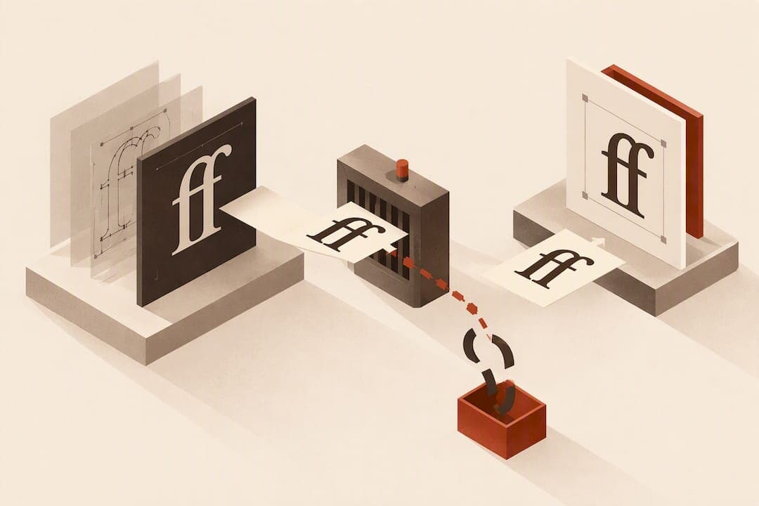Stop Export Failures from Ligatures in Typography for Designers